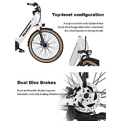 Avis Vélo électrique headeer BK19,Autonomie 50km,batterie 48V11.5Ah,25km/h,Femme,Confort Urbain