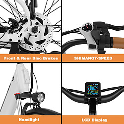 Acheter Vélo électrique headeer BK19,Autonomie 50km,batterie 48V11.5Ah,25km/h,Femme,Confort Urbain