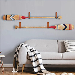 Acheter INF Ensemble de 6 crochets muraux en cuir PU marron - Sangles de suspension décoratives avec v