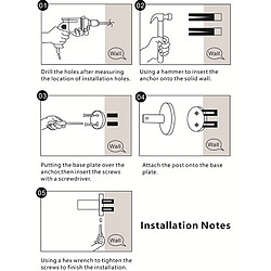 Acheter INF Double Crochet Doré - Installation Adhésive ou par Perçage