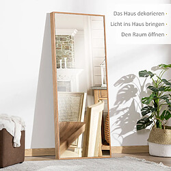 Avis Miroir mural pleine longueur 125x45 cm cadre bois naturel