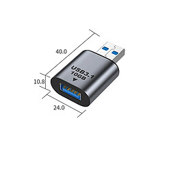 Acheter INF Adaptateur USB Femelle vers USB Mâle - Transfert de Données Haute Vitesse 10Gbps
