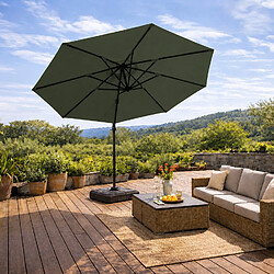 Acheter Concept Usine Parasol octogonal 350cm déporté vert en aluminium CASTILLO