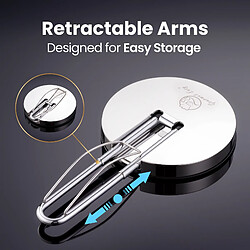 Avis Gourmet Easy Porte-essuie-tout inox antidérapant, pliable, découpe une main