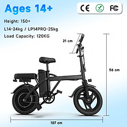 Acheter AOVOPRO Vélo électrique - Moteur 500W - Batterie 36V 9Ah - Autonomie 35-50 km- Noir