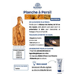 Avis Berard Planche Persil Olivier 26x12x1cm Qualité Artisanal
