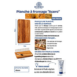 Avis Berard Planche a Fromage ACERO 25x17x1,5cm Olivier avec cire