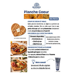 Avis Berard Planche Coeur 28x27x1,6cm Olivier