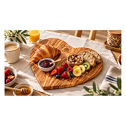 Acheter Berard Planche Coeur 28x27x1,6cm Olivier