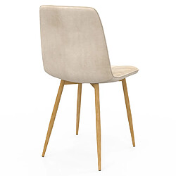 Acheter Idmarket LOT X6 CHAISES MILA BEIGE