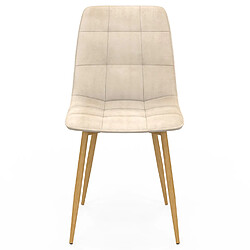 Avis Idmarket LOT X6 CHAISES MILA BEIGE