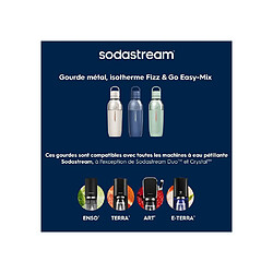 SODASTREAM Fizz&Go Easy Mix 0,7 L beige - Bouteille isotherme PET pas cher