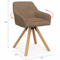 Idmarket LOT X2 CHAISES JANY TAUPE pas cher