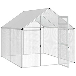 Avis vidaXL Cage pour oiseaux Argenté 181,5 x 221 x 173,5 cm