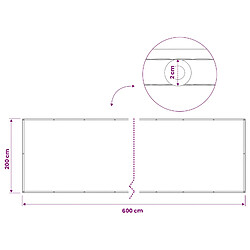 vidaXL Écran de confidentialité pour balcon 200 x 600 cm pas cher