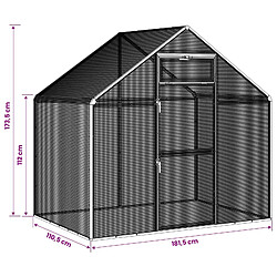 vidaXL Cage pour oiseaux Anthracite 181,5 x 110,5 x 173,5 cm pas cher