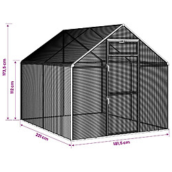 vidaXL Cage pour oiseaux Argenté 181,5 x 221 x 173,5 cm pas cher
