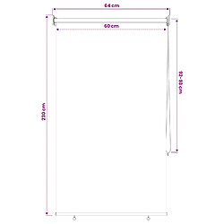 vidaXL Store enrouleur Protection UV Noir 80 x 230 cm Polyester pas cher