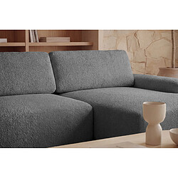 Acheter Casanova Canapé d'angle tissu chiné 3 places Gauche Gris foncé