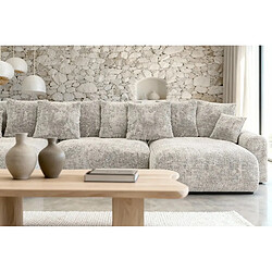 Acheter Casanova Canapé panoramique convertible tissu chenille 5 places Beige