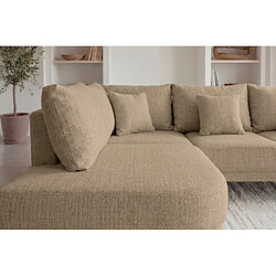 Avis Casanova Canapé d'angle tissu chenille 4 places Droit Café