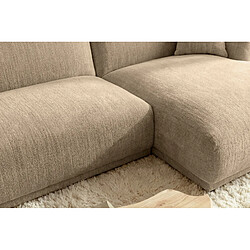 Casanova Canapé d'angle tissu chenille 3 places Droit Café pas cher