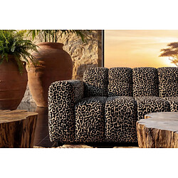 Casanova Canapé d'angle tissu imprimé animalier 4 places Droit Café pas cher