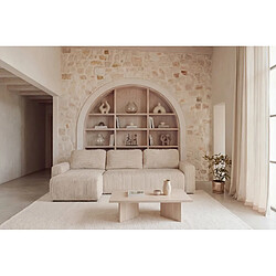 Avis Casanova Canapé d'angle gros velours côtelé 4 places Droit Beige