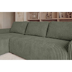 Acheter Casanova Canapé d'angle gros velours côtelé 4 places Droit Vert