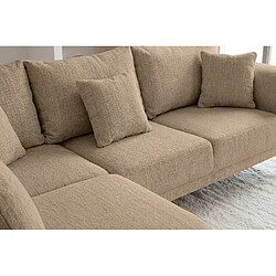 Acheter Casanova Canapé d'angle tissu chenille 4 places Droit Café