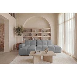 Avis Casanova Canapé d'angle tissu chenille 4 places Gris clair Droit