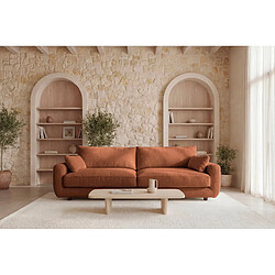 Avis Casanova Canapé d'angle tissu chenille 3 places Terracotta