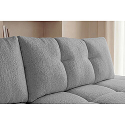 Casanova Canapé d'angle tissu chenille 4 places Gris clair Droit pas cher