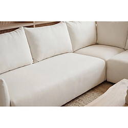 Acheter Casanova Canapé panoramique convertible tissu doux 5 places Beige