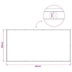 vidaXL Écran de confidentialité pour balcon 200 x 400 cm pas cher