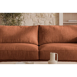 Acheter Casanova Canapé d'angle tissu chenille 3 places Terracotta