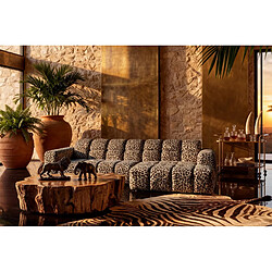 Acheter Casanova Canapé d'angle tissu imprimé animalier 4 places Droit Café