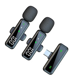 Avis INF Microphone Lavalier Double Sans Fil avec Interface Type-C - Affichage Numérique, Réduction