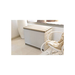 Acheter PLASTIKEN Coffre de rangement 260 L - Couvercle verrouillable - Beige anthracite