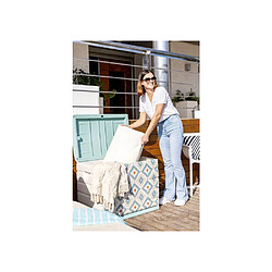 Acheter PLASTIKEN Coffre de rangement vintage 260 L - Beige clair et vert d’eau