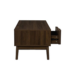 The Home Deco Factory Table Basse Avec Tiroir Klaus 100cm Marron Foncé pas cher