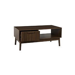 Avis The Home Deco Factory Table Basse Avec Tiroir Klaus 100cm Marron Foncé