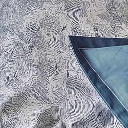 Acheter A demain Parure de lit en Percale de coton - 240 x 220 cm - Blanc et bleu