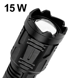 Avizar Lampe Torche LED 15W Rechargeable 15W avec 3 Modes d'Éclairage Noir pas cher