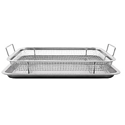 Cheffinger Panier à Friture en Acier Inoxydable avec Bac Égouttoir Argent pas cher