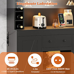 Acheter DZMDIP Buffet de cuisine 180 cm avec casier à vin, LED RGB, USB et rangements modulables