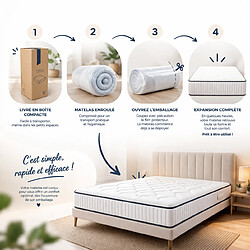 LUXURY LITERIE Ensemble matelas Sublime, sommier beige pas cher