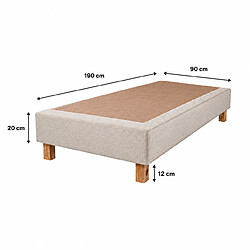 Acheter LUXURY LITERIE Ensemble matelas Sublime, sommier beige