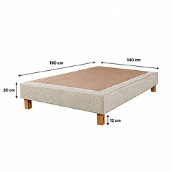 Acheter LUXURY LITERIE Ensemble matelas Patriote, sommier beige