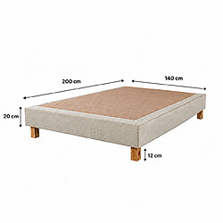 Acheter LUXURY LITERIE Ensemble matelas Dreamlux, sommier beige
